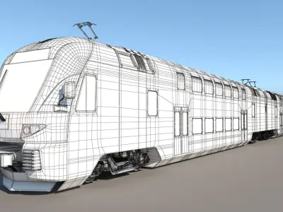 Stadler Dosto Double Decker Passenger Train 3D model