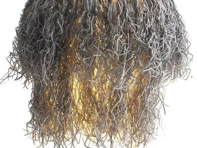 Rafia Pendant Lamp Collection 3D Model Pack