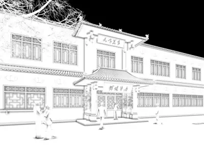 Business Restaurant - Coffee - Banquet  129 3D model