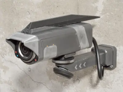 Sci-fi Security Camera PBR Low-poly 3D model