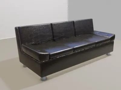 Leather Sofa Low-poly 3D model
