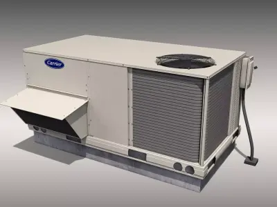 Carrier Rooftop Air Conditioner Low-poly 3D model