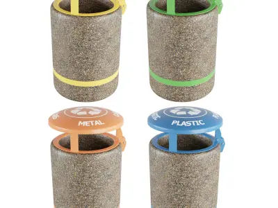 Trashcan carta waste bin 3D model