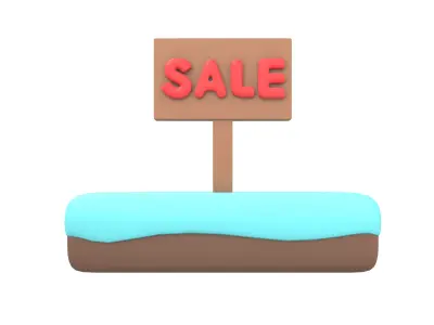 Land Sale Icon v1 002 Low-poly 3D model