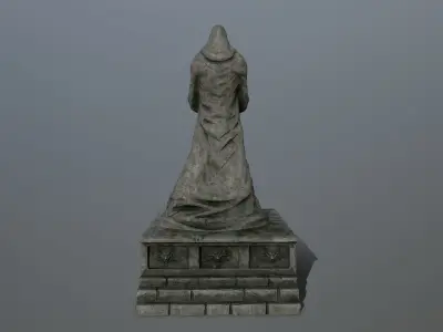 statue 4 Low-poly 3D model