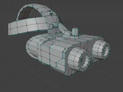 LOW-POLY SCI-FI GLASSES Low-poly 3D model purchase