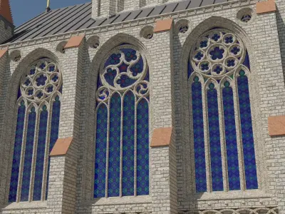 English gothic church 3D model