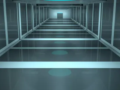 Sci Fi Interior 3D model 12