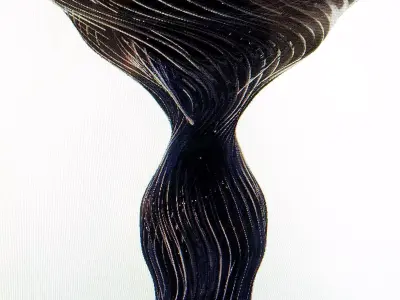 Fibonacci tornado vase 3D model