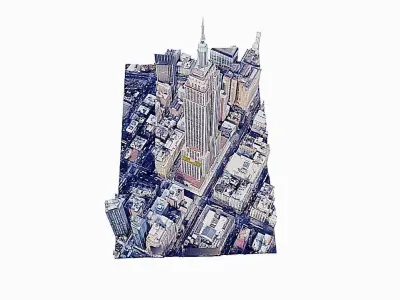 Empire State Building Low-poly 3D model purchase
