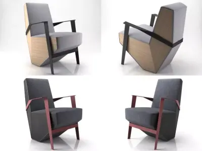Silver Lake Armchair 3D model