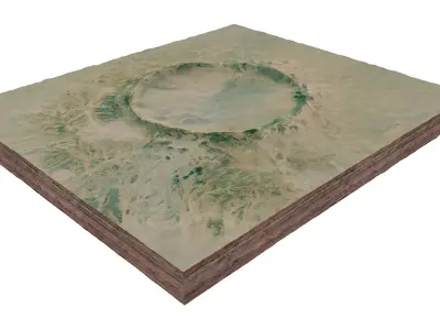 Tenoumer Crater Mauritania 3D model