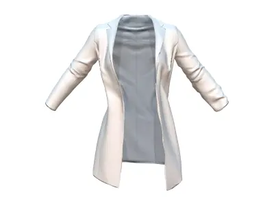 Women Lab Coat Low-poly 3D model
