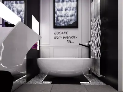 INTERIOR BATHROOM SCENE 3D model