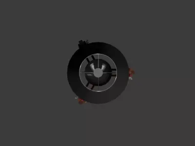 Weird Tripod Lamp Low-poly 3D model