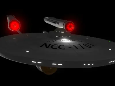 Starship USS Enterprise Low-poly 3D model
