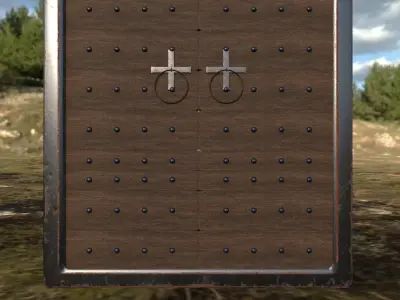 Medieval Door - Gate Free low-poly 3D model