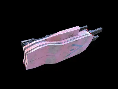 Fighter Space Scifi Spaceship  Low Poly PBR  Low-poly 3D model