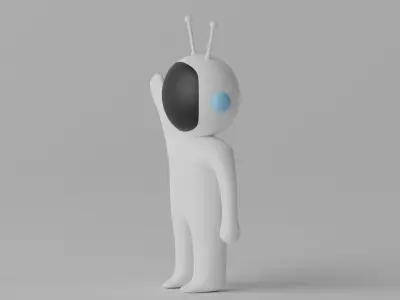 Cartoon Astronaut 3D model