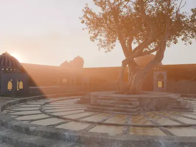 Fantasy Village Layout 3D model