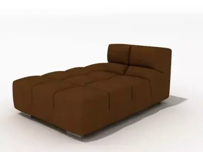 Brown Sofa Bed 3D model