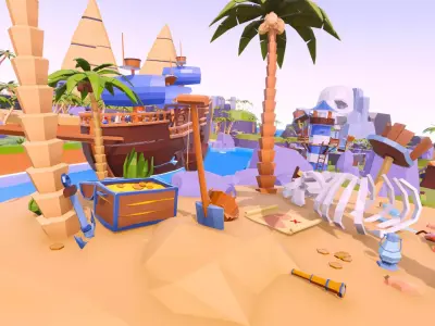 Low Poly Megapack 3in1 - Unity URP Low-poly 3D model