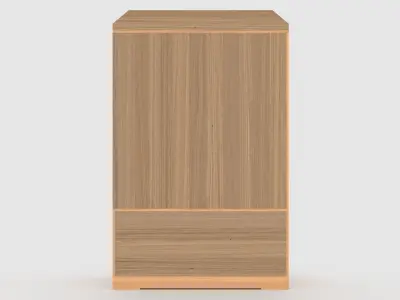 hallway 4 wooden cabinet with drawers and shelves Low-poly 3D model