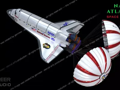 NASA Atlantis Space Shuttle  3D model