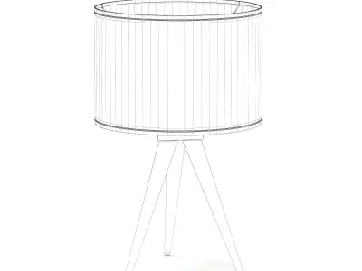 Black Table Lamp 3D Model 3D model