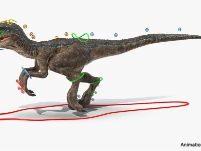  Carnivorous Dinosaurs Rigged Collection 3 