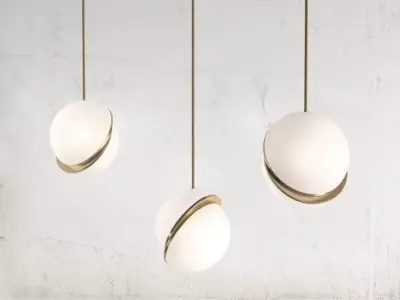 Crescent Pendant Light Free 3D model purchase