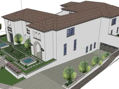 Nobility-History-Castle-Villa-032 architectural house 3D model