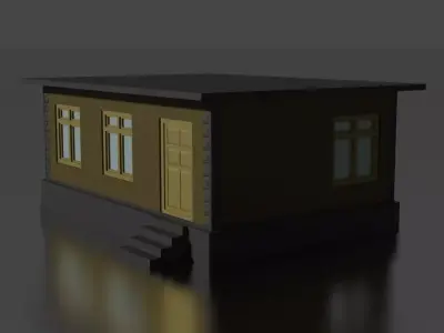 city house low-poly Low-poly 3D model buy