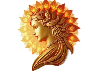 Radiant Sun Goddess model pack Low-poly 3D model