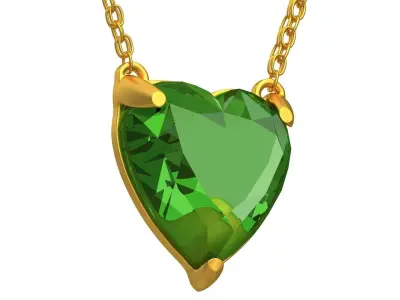 GEMSTONE HEART PENDANT Collection 3D model