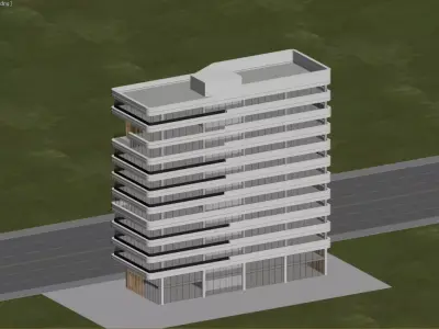 Modern Office Building 3D model