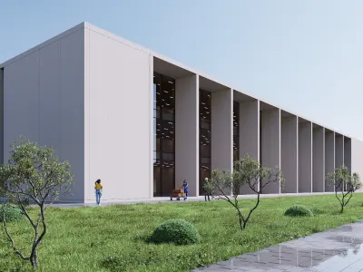 medicine school Low-poly 3D model