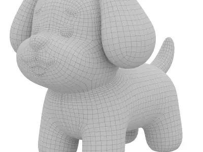 Inflate Dog Toy Low-poly 3D model