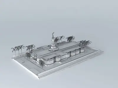 LDS.Temple Hermosillo, Sonora. Templo Mormon Mexico. 72nd. op... Free 3D model