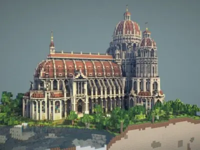 Catedral for Minecraft  Low-poly 3D model