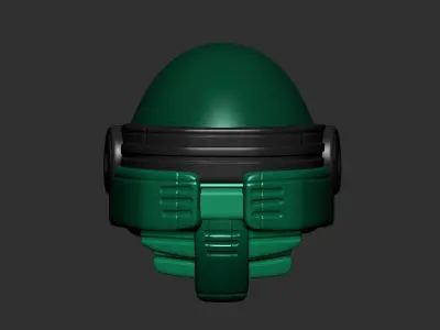 helmet high poly sculpt 3d printable  3D model 97