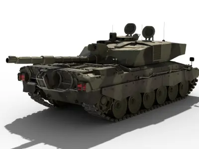  Challenger 2 tank with turret interior 