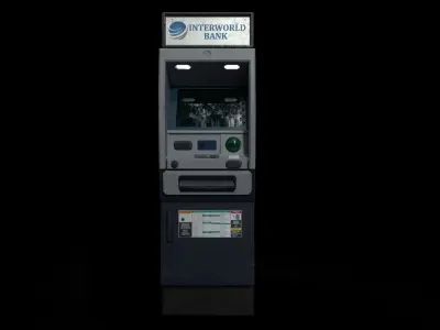 ATM Bankomat Gameready Model Low-poly 3D model