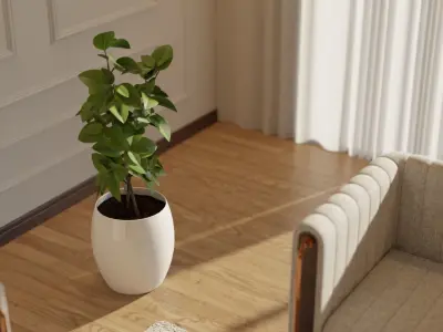 Living Room - 05 Low-poly 3D model