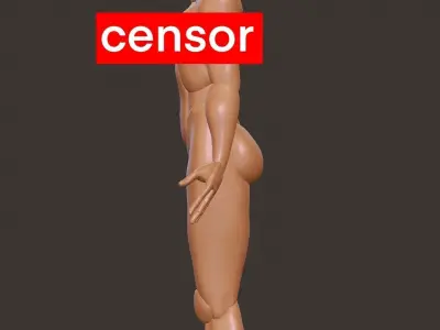 Stylized girl 3D model