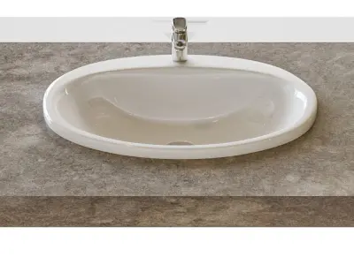 Roca Rodeo Sink 52x41cm Built-in Top 327866000 3D model