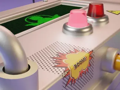 Bomb with cables Free 3D model