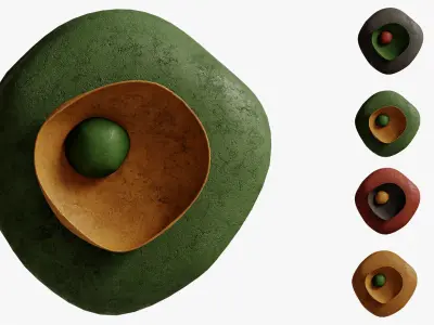 Sculptural wall light 3D model