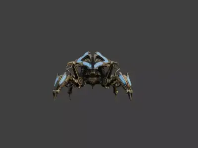 Spider Drone Low-poly 3D model