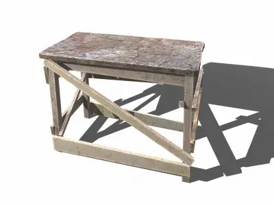 CONSTRUCTION TABLE Low-poly 3D model